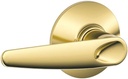 Schlage F10JAZ605 Jazz Passage Lever, Bright Brass