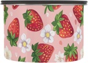 ALAZA Strawberry Daisy Pink Airtight Coffee Bean Canister 17oz Food Storage Containers with Lids For Gournd, Tea, Sugar, Flour, Rice, Cereal, Candy Cookie Jar