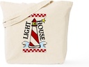 CafePress Light House Tote Bag Reusable Natural Beige Canvas Shopping Bag