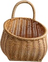 Ciieeo Woven Hanging Storage Basket for Kitchen Lightweight Decorative Wall-Mounted Vegetable Container Rattan-Style Design for Balcony and Home Decor