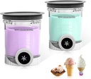 2 Pack Swirl CREAMi Pints and Lids Replacement for Ninja Swirl NC700 Series Ice Cream & Soft Serve Makers, BPA-Free, Leak-Proof & Dishwasher Safe