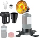 Portable Propane Heater, Tank Top With Cup Holder and Cylinder Base for 1 Pound Camping Gas, Outdoor Hiking Hunting Fishing Quick Warm