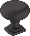 Amerock | Cabinet Knob | Matte Black | 1-1/4 inch (32 mm) Diameter | Surpass | 1 Pack | Drawer Knob | Cabinet Hardware