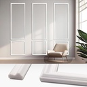 30 Piece Peel & Stick Wall Molding Kit, Pre-Cut Wainscoting Panels with Self-Adhesive Trim, Easy Install Wall Decor for Office Home Bedroom Living Room