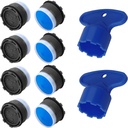 Faucet Aerator, 8PCS Flow Restrictor Plug-In Faucet Aerator Replacement Parts & 2PCS Faucets Aerators Removal Wrench Tool for Bathroom Sink Faucet Filter 18.5mm