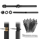 CKE 30 Black Cable Railing Swage Threaded Stud Tension End Fitting Terminal for 3/16" Deck Cable Railing Hardware, T316 Stainless Steel Black Cable Railing Kit for 2x2 Wood/Metal Post BCR06