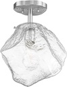 Access Lighting 63125LEDDLP-MSS/CLR Boulder Semi Flush Mount, Matte Chrome