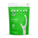 GRIN Clean Flosspyx, Floss Picks, 75 Count, Dental Flossers, Minty Flavor, Recycled Plastic, Super Strong Fine Floss, Tight Teeth, Premium Longer Floss Head, Includes Safe Fold-Back Tooth Pick