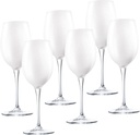 Barski Goblet - White Wine Glass - Crystal Glass - Water Glass - Opal White - Stemmed Glasses - Set of 6 Goblets - 14 oz Made in Europe