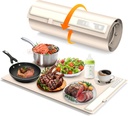 Food Warming Mat Electric Warming Tray: Adjustable Silicone Heating Pad with 3 Temp Settings.Portable Roll Up Hot Plate for Buffets Party Gatherings Kitchen Warmer Countertop Holiday (Cream)