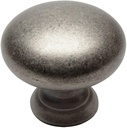 Cosmas 25 Pack 4950WN Weathered Nickel Cabinet Hardware Round Mushroom Knob - 1-1/4" Diameter