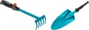 Gardena Combisystem Small Tools Set: Flower Trowel & Rake for Effortless Planting, Including Combisystem Small Tool Handle (17354-60)