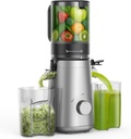 Juicer Machines, 5.8" Wide Feed Chute Cold Press Juicer for Whole Vegetables & Fruits, High Juice Yield, BPA Free (Slivery)