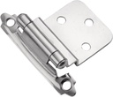 Hickory Hardware P143-26 Variable Overlay 3/8 Inch Inset Self-Closing Collection Cabinet Hinge 170° Opening - Easy Installation - Surface Face Frame Mounting - Chrome Finish 1 Set of Pair