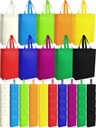Jexine 72 Pcs Non Woven Tote Bags Reusable Gift Bags with Handles Bulk Grocery Bag for Christmas Party Favors