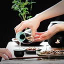 Ceramic Sake Set Sake Set Sake Set with Warmer - Traditional Pottery Hot Saki Set 6-Piece Including Hip Flask Wine Glass Warm Pot - Quaint Texture Warmer