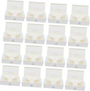 Veemoon 25pcs Egg Tart Boxes with Window Dessert Packaging Containers Bakery Storage Box for Cupcakes Pies and Pastries