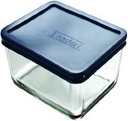 Anchor Hocking 4.75-Cup Rectangular Food Storage Containers with Blue Plastic Lids, Set of 4