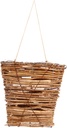 Unomor Boho Wall Decor Rattan Hanging Basket Woven Plant Basket for Kitchen Storage Wall Hanging for Home