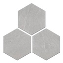 Kieacia Peel and Stick Floor Tile, 15 PCS Hexagon Dark Cement Color Tiles,PVC Waterproof Self Adhesive Tiles DIY for Floor Stickers Kitchen Backsplash,Bathroom