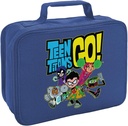 LOGOVISION Teen Titans Go Logo and Characters Insulated Soft Sided Lunch Box - Reusable Lunch Bag For School Office Work, BPA Free, Royal