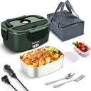 Electric Lunch Box for Adults,80W Heated Lunch Box-1.5L Electric Food Warmers,Portable Food Warmer for Travel & Work,Warming Soup & Reheat,Loncheras para Hombres de Trabajo,1*Container