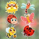 12 Pieces Insect Screen Door Magnets Decorative,Patio Screen Door Magnets Double Sided Decorative for Screen Doors,Cute Butterfly Ladybug Magnets,Screen Magnets for Pet Dog Strike (6 Styles)