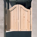 Swinging Saloon Doors for Kitchen Interior Solid Wood Swing Door Unpainted Saloon Bar Swing Half Door with Hinges Western Swinging Doors Self Closing Partition Door Two-Way Open(W48xH36in)