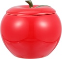 Alipis Cookie Jar Apple Shaped Ceramic Canister Christmas Candy Cookie Jar Sugar Container Jar With Lid For Coffee Bean Candy