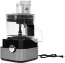 Commercial Food Processor, 600W 5 in 1 Professional Veggie Shredder with 5 Stainless Steel Blades, Multifunctional Meat Grinder Blender for Onion, Carrot, Apple, Meat, Garlic