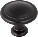 Design House 208082 Victorian Contemporary 1.18-inch Cabinet Knob, Matte Black, 10-Pack