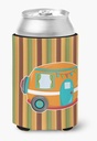 Caroline's Treasures BB6956CC Retro Camper Can or Bottle Hugger Cooler Washable Drink Sleeve Collapsible Beverage Insulated Holder, Can Hugger, Multicolor