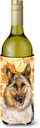 Caroline's Treasures BB9915LITERK German Shepherd Fall Wine Bottle Hugger, Yellow Bottle Cooler Sleeve Hugger Machine Washable Collapsible Insulator Beverage Insulated Holder