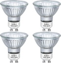 GU10 Halogen Bulbs 50W 120V MR16 for Scent Wax Burner, Dimmable Warm White, Pack of 4