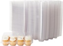 good natured 12-pack Classic Cupcake & Muffin Package, Pack of 100 – 99% Plant-Based Clear Cupcake Containers with Lids – 3" 12 Count Cupcake Boxes - BPA-Free Packaging