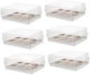 Reusable Baking Boxes Set of 6 Cupcake Containers for Cake Muffin and Dessert Packaging Ideal for Shops Bakeries and Home Use