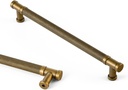 Goo-Ki 6 Pack Knurled Antique Brass Cabinet Handle Drawer Pulls, 7.56in(192mm) c-c Vintage Bronze Bar Pull Kitchen Hardware for Closet Dresser Wardrobe Cupboard Furniture, 2210GT-192