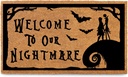 Nightmare Christmas Door Mat 30x17 Inch, Jack Door Mat for Covered Outdoor Area, Nightmare Christmas Doormat, Welcome Mat w/Non-Slip Backing