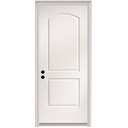 National Door Company ZZ364403R 20-Minute Fire Rated MDF Door, Primed, 2-Panel Archtop, Right-Hand In-Swing, 32"x80"
