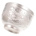 1pc Chinese Style Silvered Tea Cup Traditional Teaware for Tea and Sake Smooth Edge for Comfort for Home Office Use