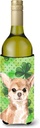 Caroline's Treasures BB9551LITERK Chihuahua St. Patrick's Wine Bottle Hugger Bottle Cooler Sleeve Hugger Machine Washable Collapsible Insulator Beverage Insulated Holder