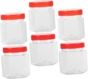6pcs Airtight Mason Jar Canister Kitchen Storage Containers for Dry Foods Modern Design Sugar Tea Cookies Jar