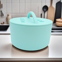 Coffee Filter Holder with 50pcs Filter, Silicone Coffee Pod Holder With Lid, Storage Container Basket, Coffee Filter Case for Counter, Coffee Bar Accessories Storage Organizer (Blue)