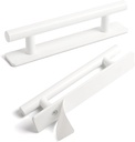 2 Pack Drawer Stick on Handle 5-3/4 inch White self Adhesive Cabinet Handles Kitchen Adhesive Drawer pulls Closet Door pulls for Sliding Glass Shower Door Handle