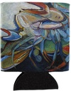 Caroline's Treasures JMK1253CC Belly Crab Can or Bottle Hugger Cooler Washable Drink Sleeve Collapsible Beverage Insulated Holder, Can Hugger, Multicolor