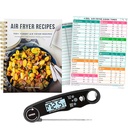 Cathy Yoder's Pine & Pepper Air Fryer Bundle: Instant Read Thermometer, Magnetic Temperature Cheat Sheet, and Easy Air Fryer Recipe Book with 150+ Recipes