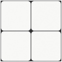 MORCART Peel and Stick Floor Tile, Vinyl Flooring Self Adhesive DIY: White Black Outline Square 8" x 8" 20 PCS Waterproof and Removable Tile Sticker for Kitchen, Bathroom, Staircase FT-1010