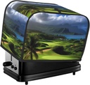 Scenic Hawaii Golf Tropical 2 Slice Toaster Covers Dustproof Splash-Proof Bread Machine Cover Fingerprint Protectors Small Washable Kitchen Appliance Cover Universal Size