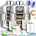 20-Stage Shower Head Filter-Shower Head Filter for Hard Water, with 4 Replaceable Filter Cartridges, High Output Shower Water Filter for Removing Chlorine and fluoride