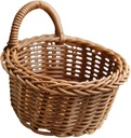 Decorative Wall Basket Creative Flower Basket Kitchen Organizers Wall Hanging Storage Imitation Rattan